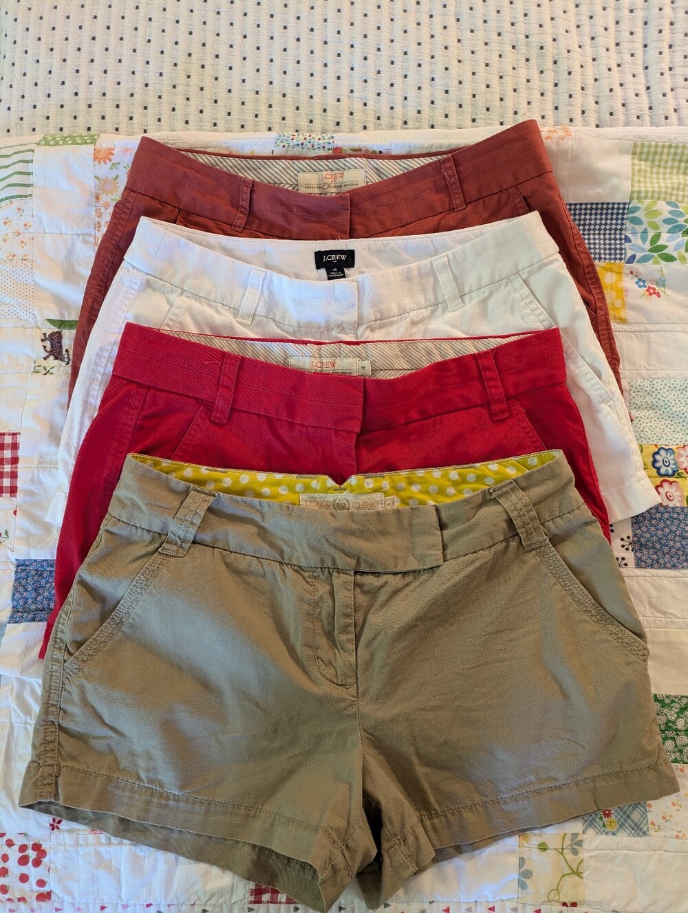 4 Pair Of J. Crew Chino Shorts - Size 4